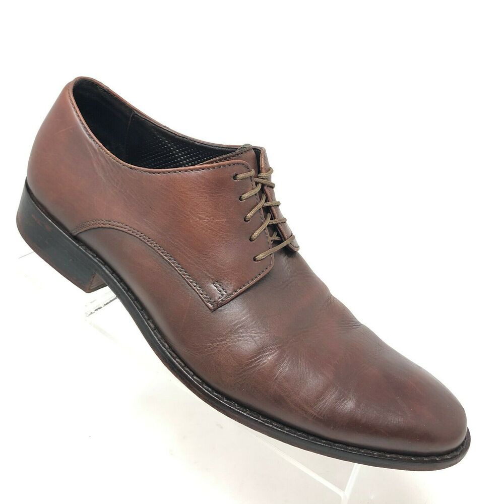 Cole Haan Air Oxford 10.5 Colton Brown Leather Plain Toe Men's Lace Up
